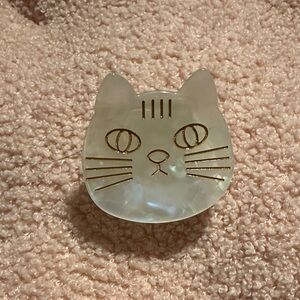 Small white cute cat claw hair clip